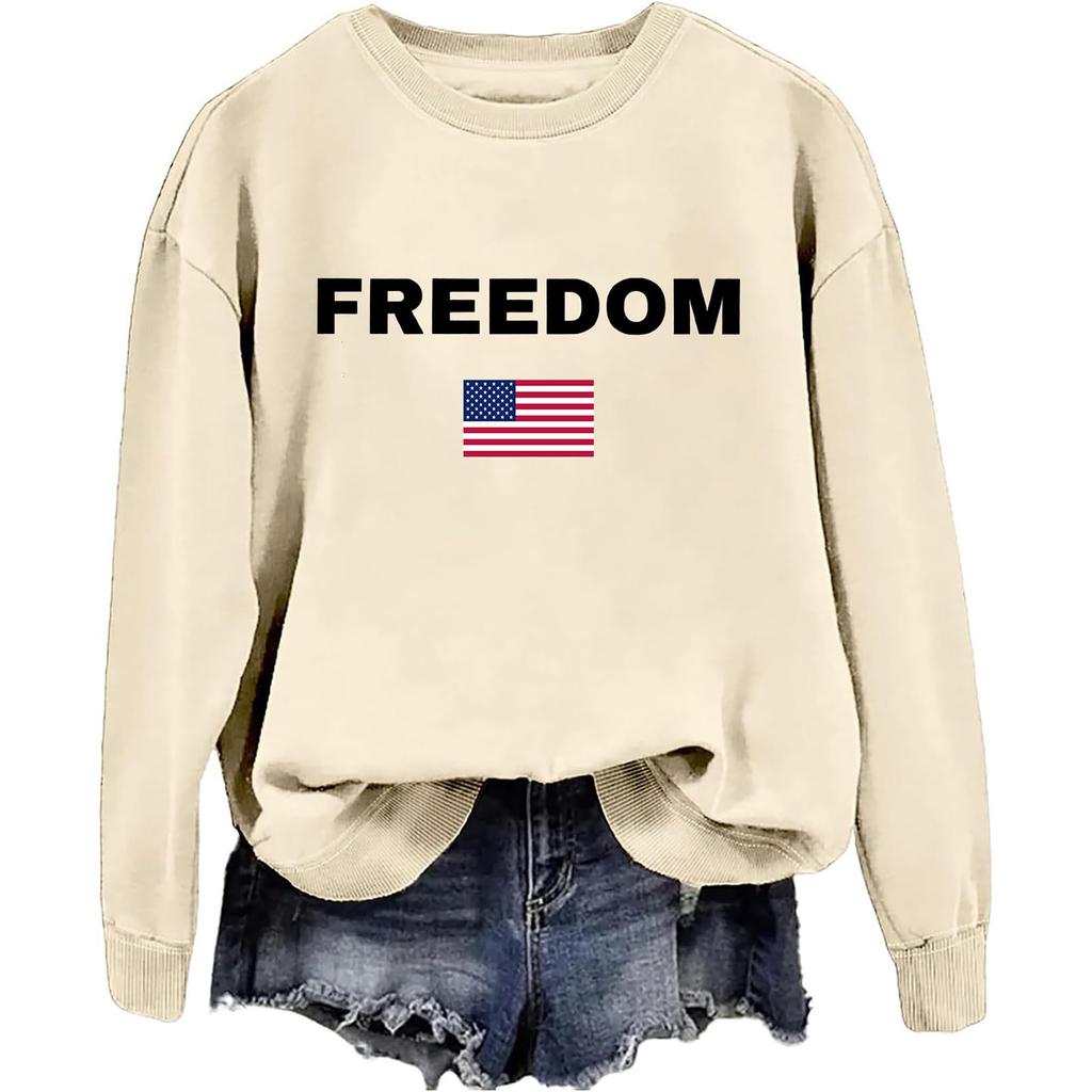 Women's Fashionable And Casual Long Sleeved Printed Round Neck Sportswear Pullover, Slim Fit T-shirt Top