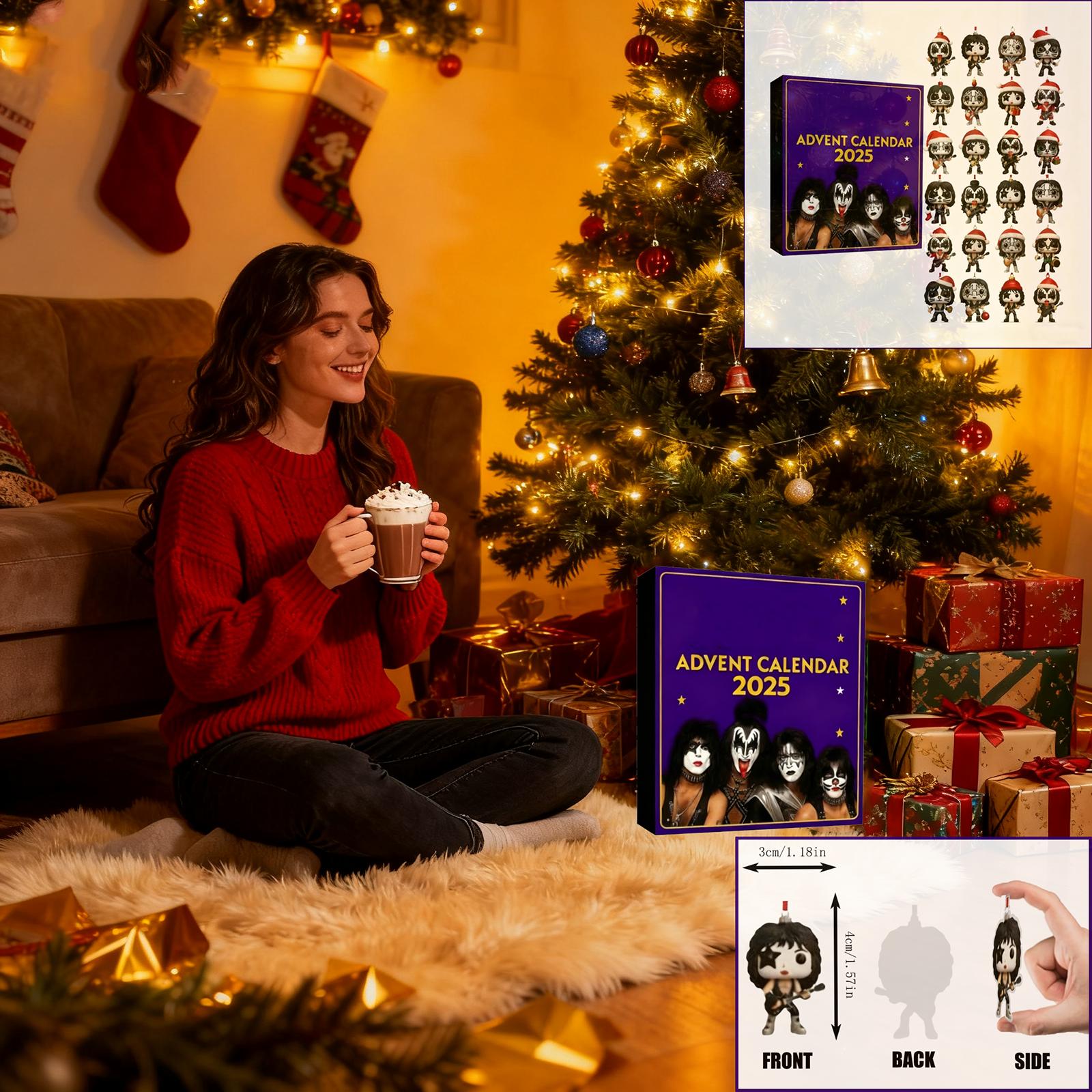 

2D Plane+Airplane Box +24PC+ Kissing Band s Box Calendar For Christmas Countdown One Size чёрный