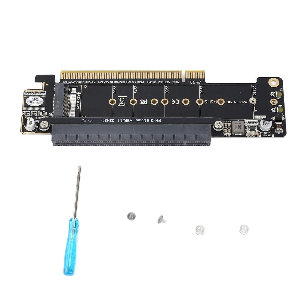 PCIE X16 Expansion Card M.2 NVMex2 Supports PCIE4.0 Pcie X16 to X8 X4 X4 Split Expansion Card