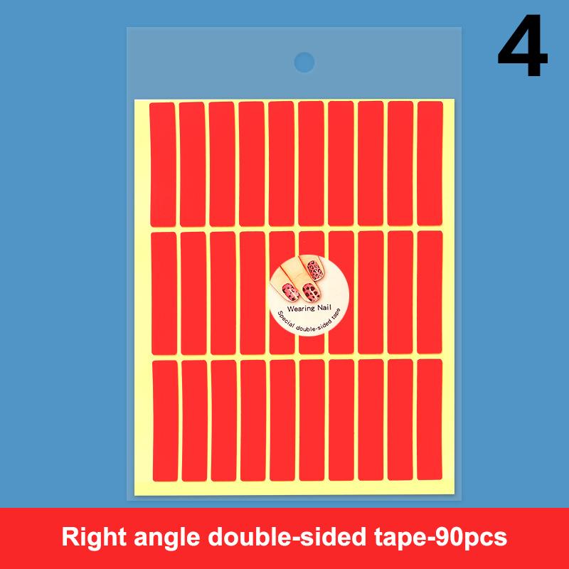 3 Sheets/1 Roll Nail Art Adhesive Tape Double-Sided Adhesive Clear Nail Display Tape For Fingernails Decorative Beauty Stickers