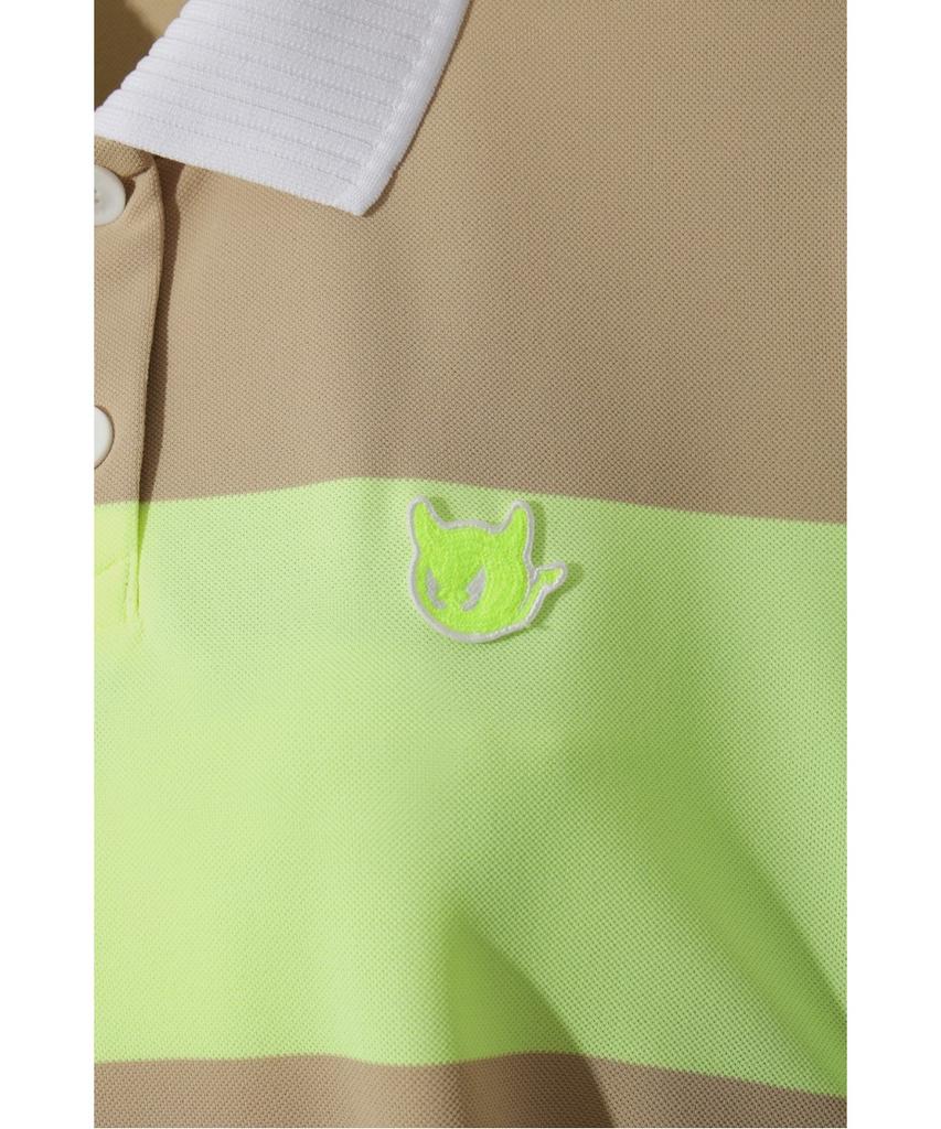 WAAC Women Side Shirring Stripe Polo Wwtcm26303Bex