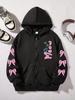 Girls Zip Up Hooded Jacket Pink Bow Meow Heart Letter Print Long Sleeve Casual Kids Hoodie For Daily Outdoor Wear