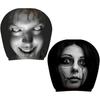 Ghost Face Car Headrest Cover, Funny Scary Face Head Rest Cover for Car | 2 Piece Automotive Scary Face Seat Protector, Fully Surrounded Funny Head