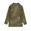 Men's Summer Knitwear: Trendy Long Sleeve Fishnet Cardigan for Sun Protection
