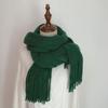 Windproof Thermal Neck Warmer Solid Color Long Scarves Fashion Wrap Shawls  For Women