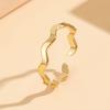 New Fashion Stainless Steel Wave Open Rings for Women Female Adjustable Geometric Möbius Rings Non-fading Jewelry Gift