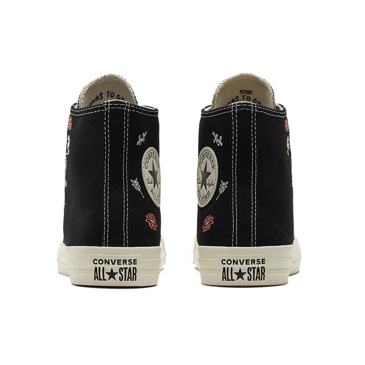 (WMNS) Converse Chuck Taylor All Star High 'Embroidered Floral - Black' Women's A01585C