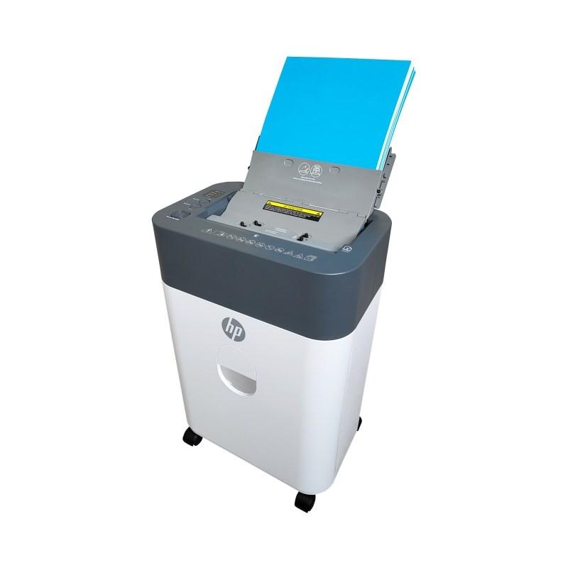 HP ONESHRED Auto 100CC Aktenvernichter, Weiß und Grau