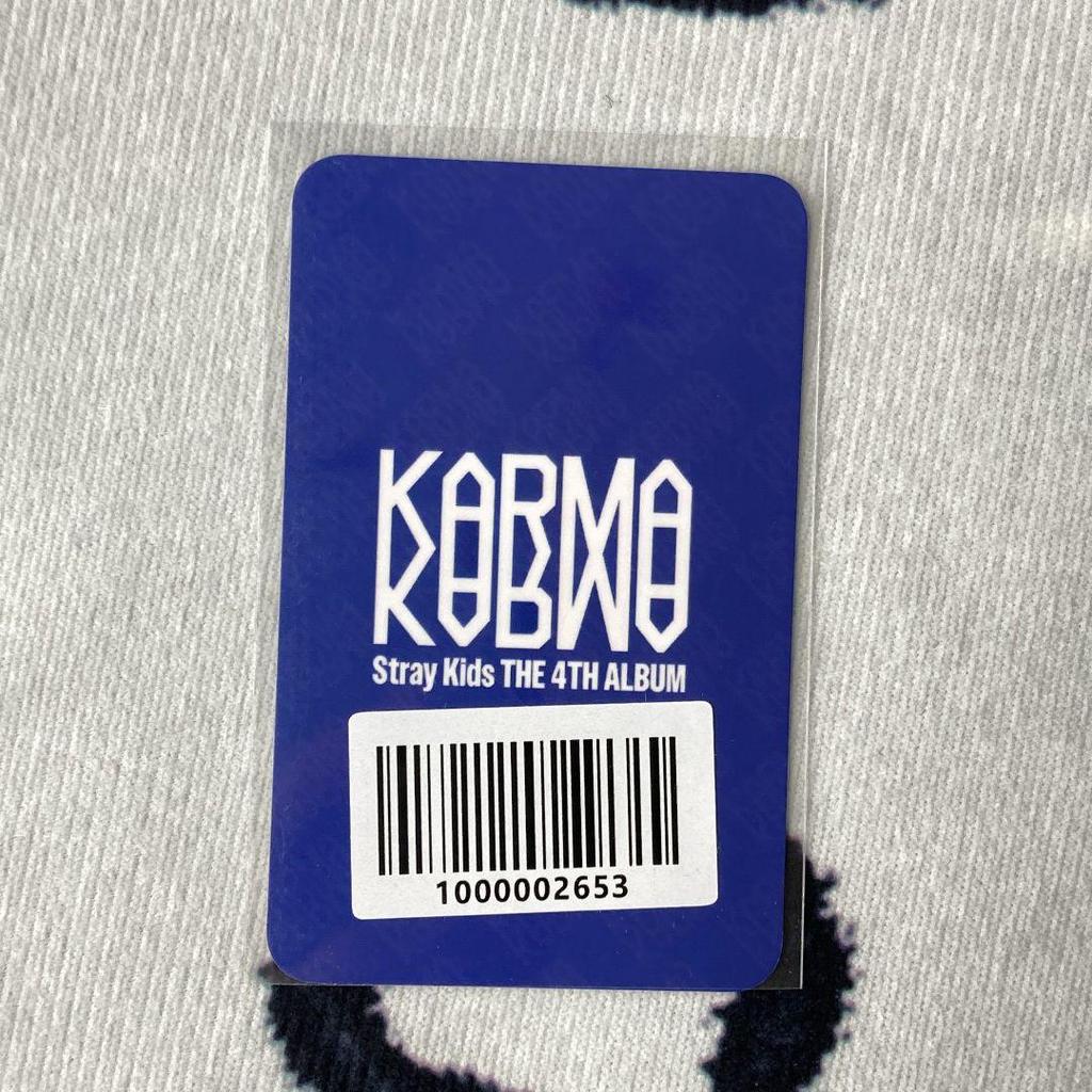 [USED] Straykids KARMA FANS Korean Pre-list Bang Chan Trading Card (1 Piece)