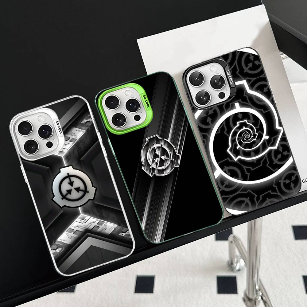 Classic Popular Scp F-Foundation Phone Case Color Silver Shell For LPhone 17 16 16e 15 14 13 12 11 Pro Max Plus