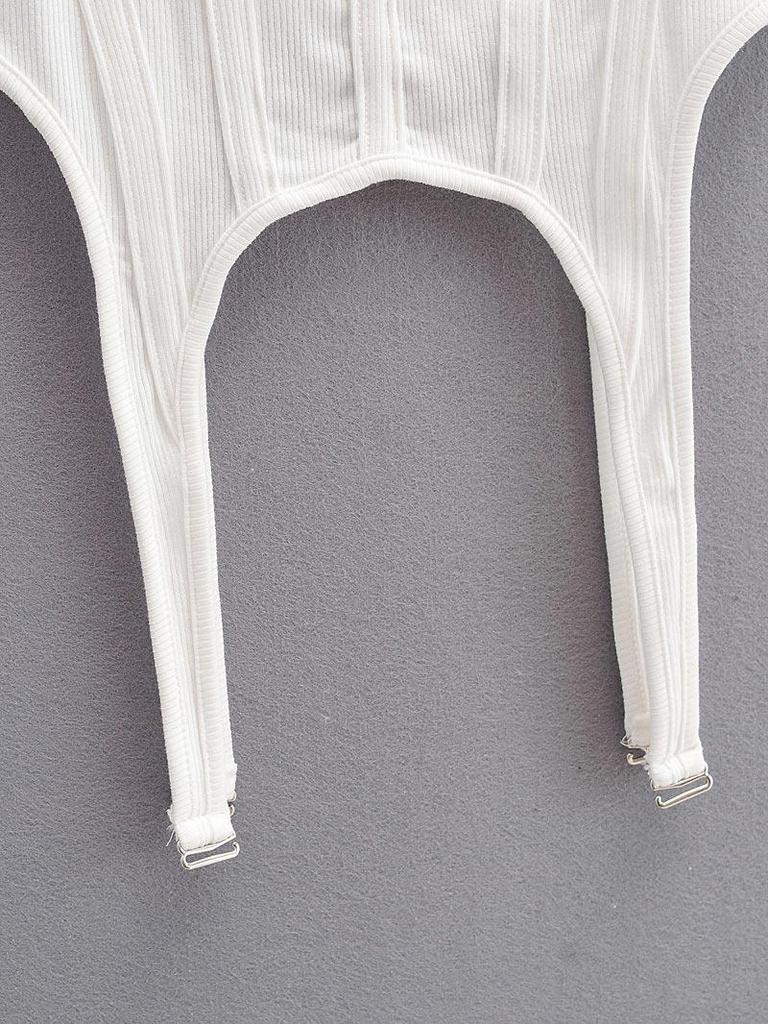 Fishbone Thread Safari-Stil-Weste, unregelmäßiges Hemd mit Hakenboden für Frauen, quadratischer Ausschnitt, sexy, ärmellose Tops