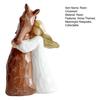 Girl And Horse Figurine Girl Embracing Horse Statue Horse Memorial Sculpture Keepsake for Horse Lover Gifts Cowgirls Birthday