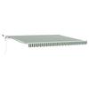 Awning Fabric Green and White 400 X 300 Cm Polyester