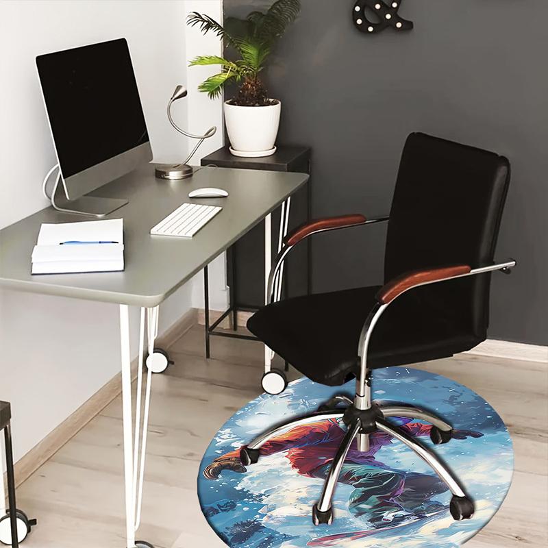 

1pc Snowboarding in action Round carpet, Perfect for Decorating Chairs, Living Rooms, Or Bedrooms, for Living Room.171 80cm by 80cm