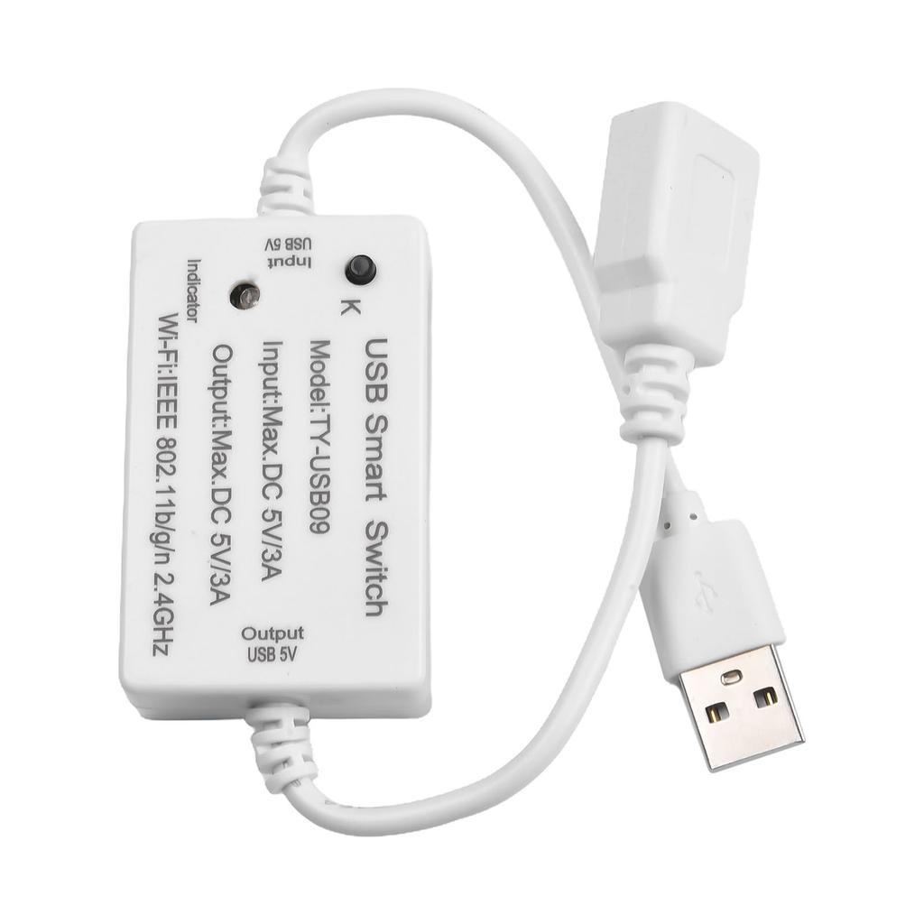 Convenient Device Control USB Smart Switch Smart Circuit Breaker Output DV 5V/3A Plastic Material Compatible With USB Devices