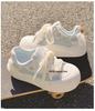Girls' White Spring 2026 Breathable Thick-Sole Casual Sneakers, Non-Slip & Fashionable