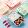 Microwave Lunch Box Wheat Straw Dinnerware Food Storage Container Children Kids School Office Portable Bento Box Lunch Bag