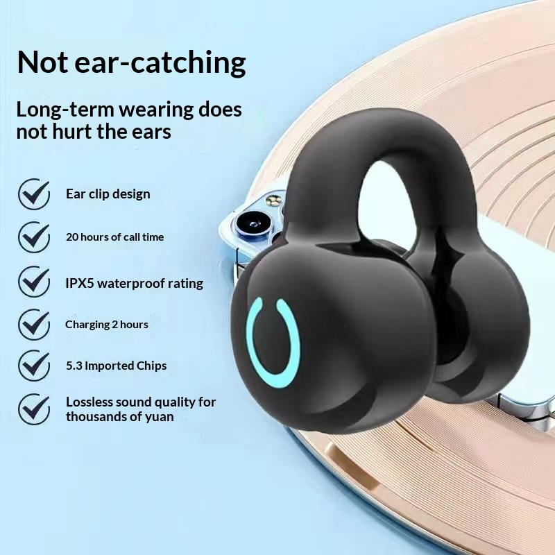 Single Ear Wireless Bluetooth Earpiece IPX4 Sweatproof 360 Sound Long Battery Life Headset for Gym Workout Outdoor