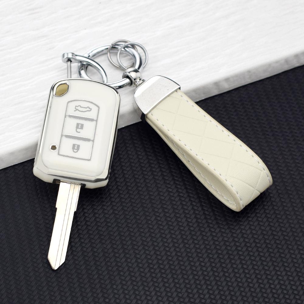 2/3 Buttons Premium Soft TPU Key Fob Protective Case for Mitsubishi Outlander Sport Lancer Mirage G4 Eclipse Cross Keychain Set