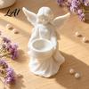 Elegant Winged Angel Ornament Figurine Candle Holder 3D Printed PETG Modern Home Aesthetic Decoration Sculptural Stable Base Decorative for Desktop