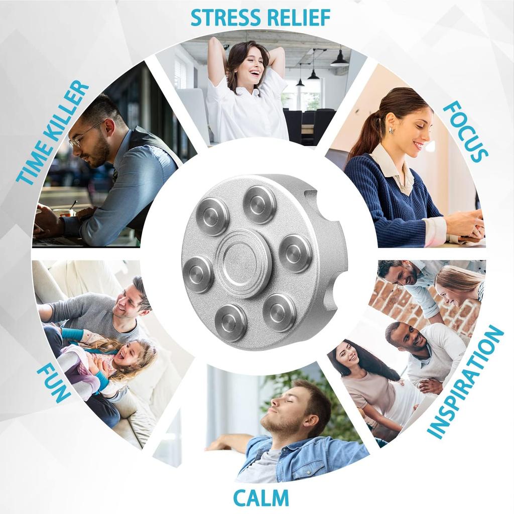 Cool Alloy Fidget Spinner Metal Toy,Fidget Cube Chain Toys Small Sensory Gadget Finger Hand Spinner Focus Desk Spining Top Toy Party Prizes Goody Bag