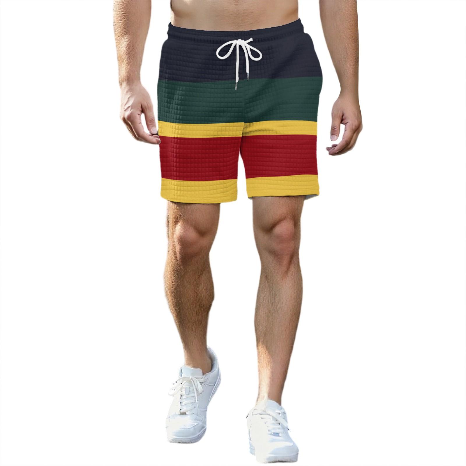 

Мужские модные спортивные шорты с принтом, эластичный пояс, карманы, спортивные шорты XL жёлтый