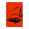 Alfred Hitchcock Orange Version Albix Metal Signs Decoration Home Cinema Design Cave Tin Sign Poster
