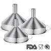 Stainless Steel Funnel Kitchen Oil Liquid Funnel Metal Funnel with Detachable Filter Wide Mouth Funnel for Canning Kitchen Tools