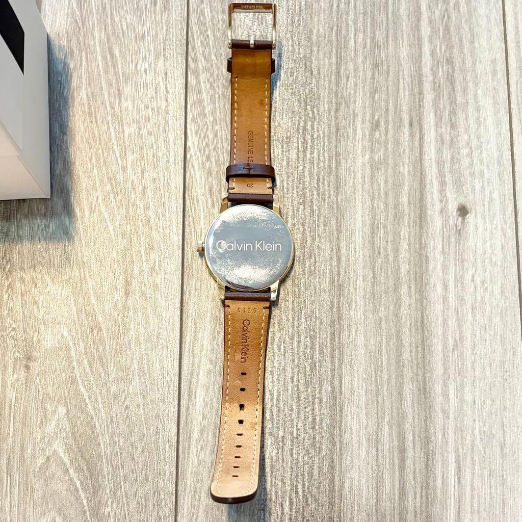 Used Calvin Klein Men's Watch, Brown, With Box, Authentic