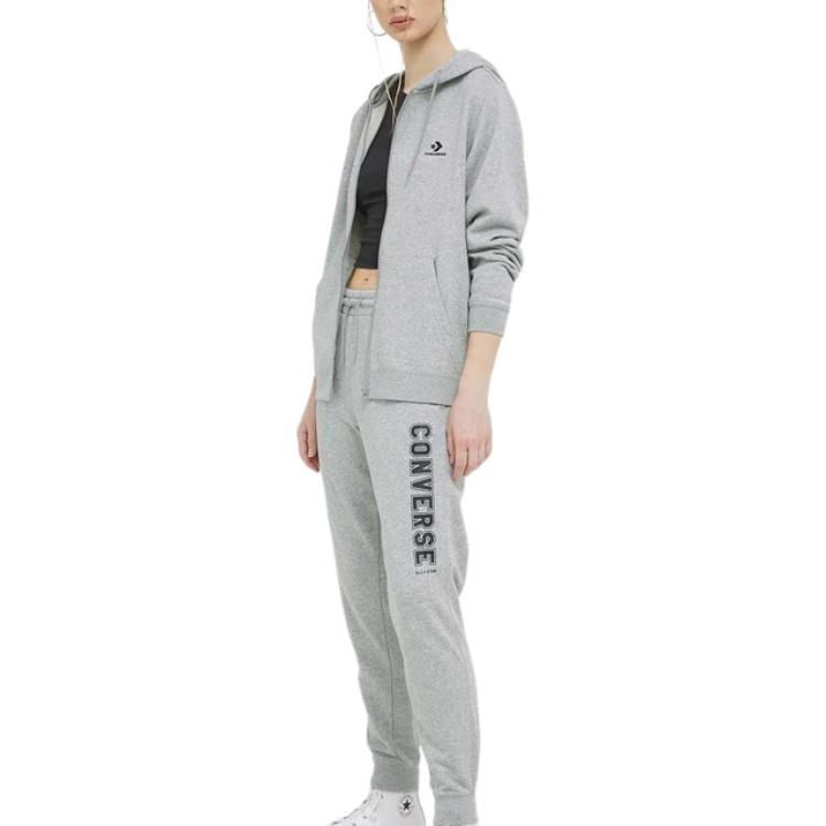 Converse Go-To Chuck Patch Classic Fit Full Zip Jacket Asia Sizing 'Grey' Men's 10023871-A02