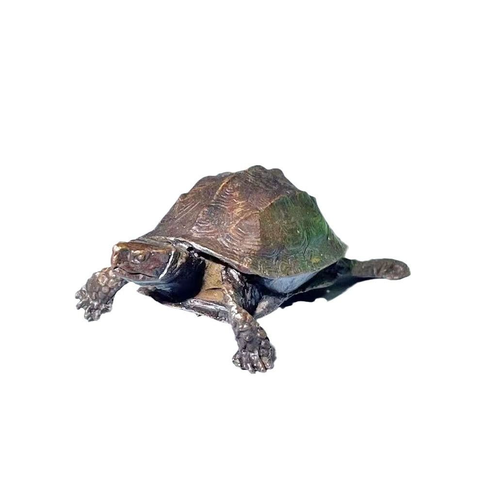

Vintage Animal Figurine Copper Miniatures Sculpture Lucky Turtle Statue Home Turtle