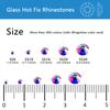 Blinginbox Metallic Pinkish Green Hotfix Rhinestones Diamond Glue on Loose Gem Crystal Rhinestones for Garment Decorations