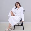 Women's Autumn Winter Thick Coral Fleece Flannel Pajamas & Mid-Length Bathrobe Set for Couples