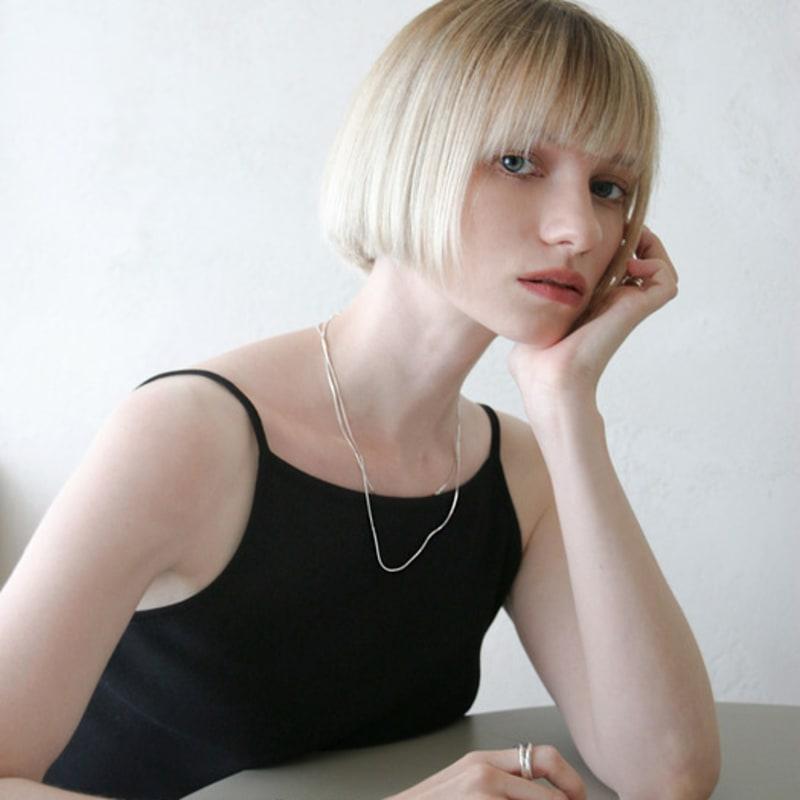 EIGHTMORE silver925 line layerd necklace