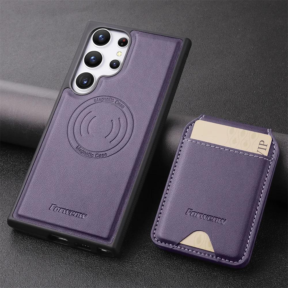 Abnehmbare Brieftasche RFID-blockierende magnetische Hülle für Samsung Galaxy S25 Ultra S24 S23 S22+ Plus A56 A55 A36 A35 A25 A16 A15 Cover