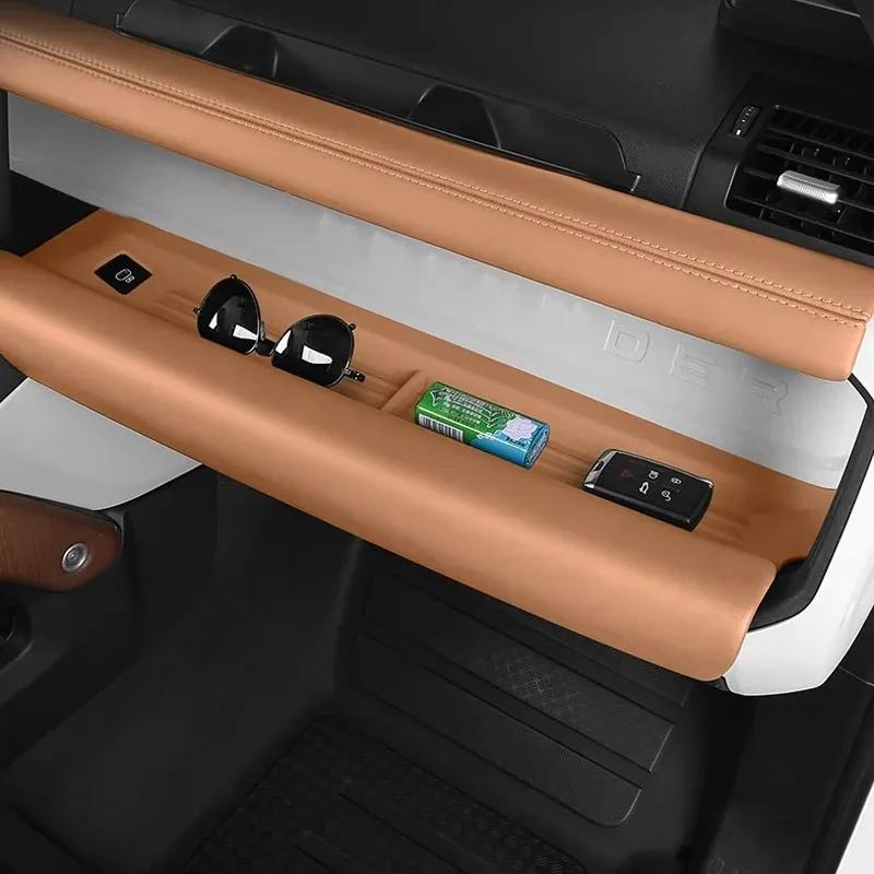 For Land Rover Defender L663 Organizer Stowing Tidying Silicone Pad for Passenger Side Dashboard Center Console Anti-slip Mat