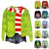 Women's Fashion Round Neck Pullover Top Long Sleeve Tee Christmas Printed Sweatshirt