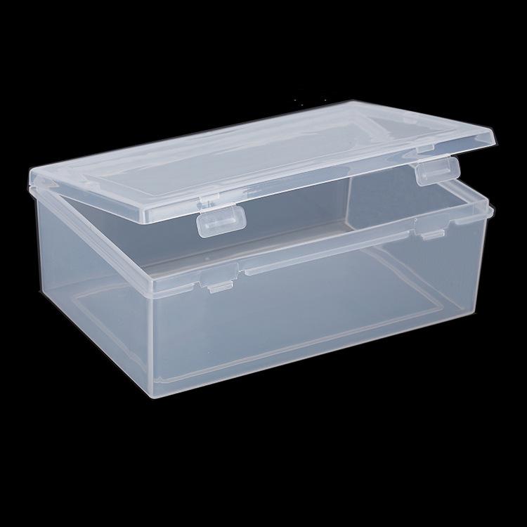 Transparent Rectangle Plastic Desktop Storage Box for Hardware and Tools