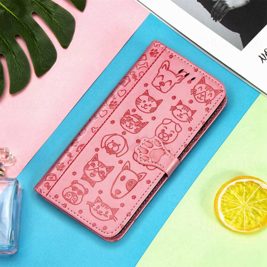 Leather Flip Protection Case For Huawei P30 P40 Nova Y91 Honor X6D X5D X8D X5C 70 90 200 X6 X8 5G X7A X8A X7B X8B X7C Magic 5 6 8 Cat Dog Wallet Cover