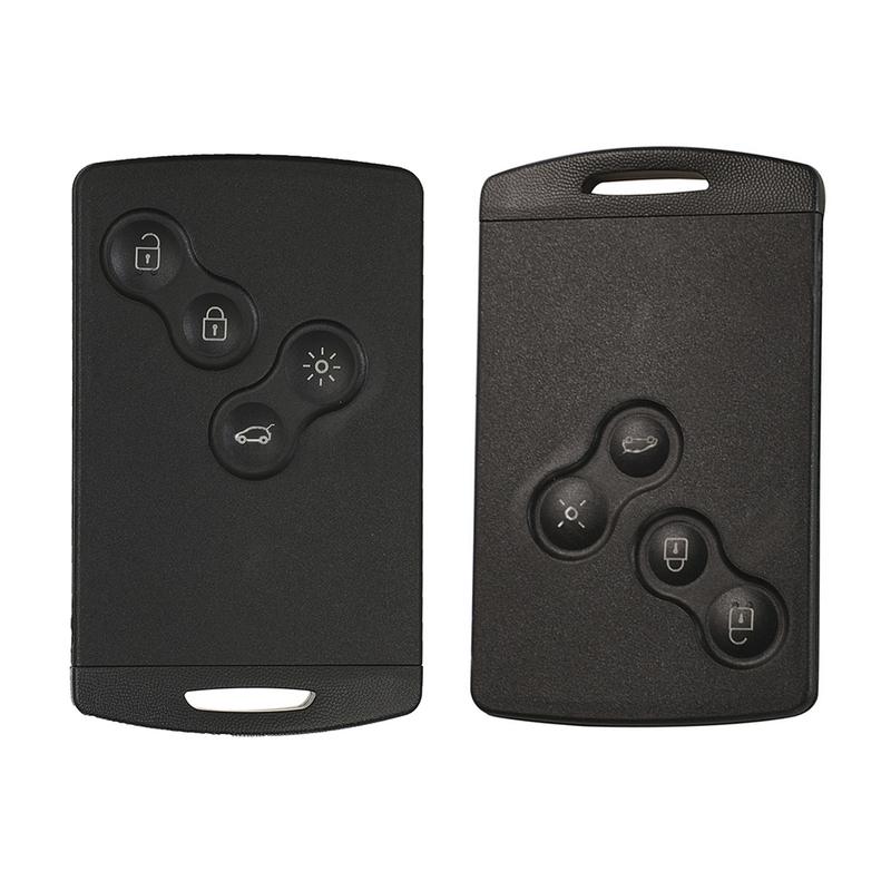 1 Stuk Zwarte Afstandsbediening Auto Sleutelbehuizing,Voor Renault Laguna/Megane/Scenic/Clio/Captur/Koleos 2009-2016(Alleen passend voor sleutel met 4 knoppen)