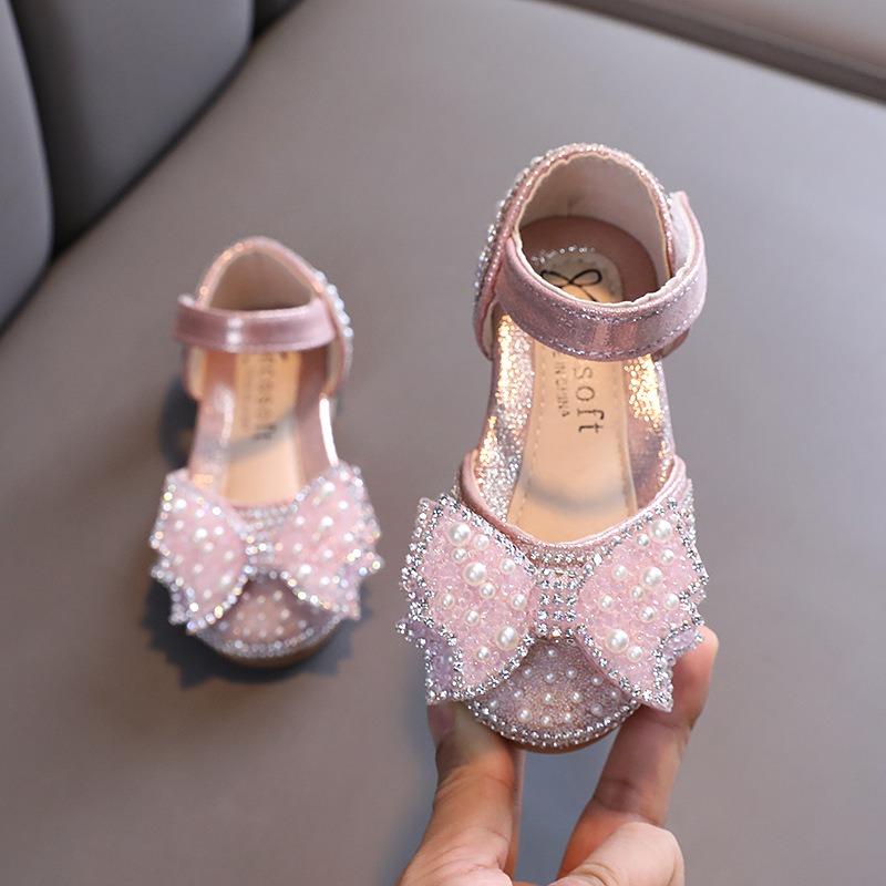 Summer new Korean-style girls' small/medium/large children's princess casual single shoes performance shoes little girl children's leather shoes