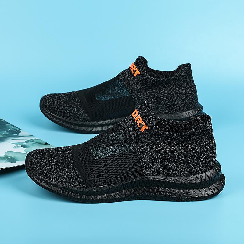 

Fashion Hot Sneakers Men Shoes Breathable Mesh Stretch Fashion Lightweight Soft Sole Men s Casual Shoes Lace Up Zapatos De Hombre 36 чёрный