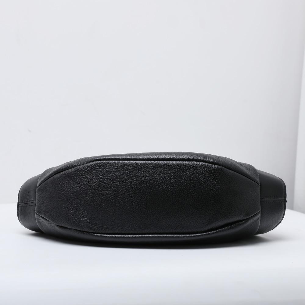 100% Full First Layer Cowhide Women'S Shoulder Messenger Handbag Genuine Leather Dumpling Bag