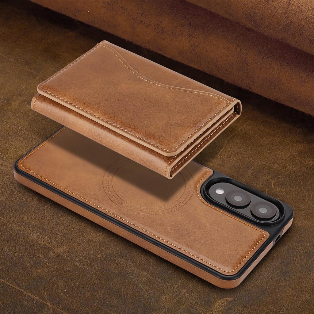 Magnetic 2 - In - 1 Case Wallet for Samsung S24 - 25 Series, Shockproof & RFID Blocking, 9 - Card Storage & Stand