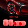4pcs Luminous Valve Caps Fluorescent Night Glowing Car Motorcycle Bicycle Bike Wheel Tyre Hub Luminous Valve Stem Caps Decors Stem Caps1