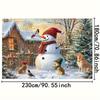 1 Winter Miracle Background with Snowman  Dog  Bird  and Christmas Scene  No Electricity Required