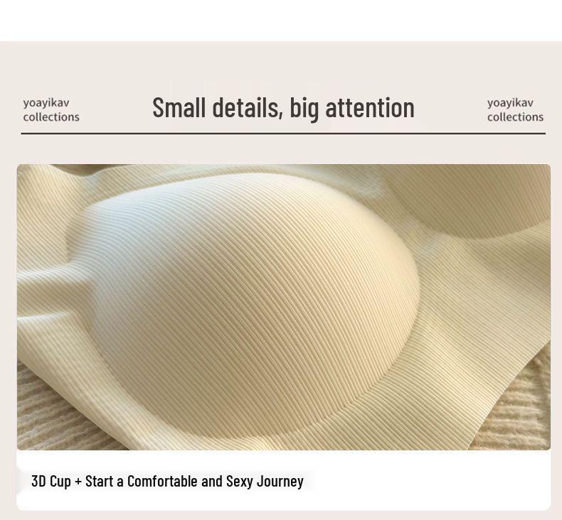 Invisible Seamless Push-Up Camisole Bandeau Bra for Small Busts