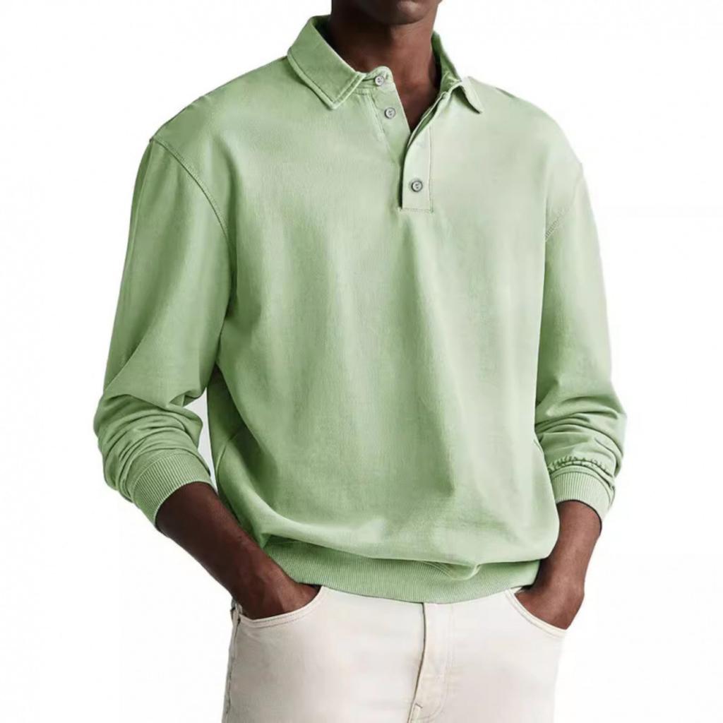 Men's Casual Button Down Long Sleeve Shirt with Relaxed Fit for Everyday Wear