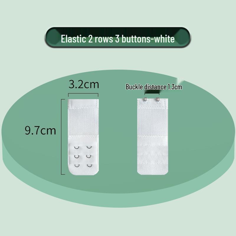 Elastic Bra Extender with Stainless Steel Hooks - Universal Full-Size Bra Back Closure