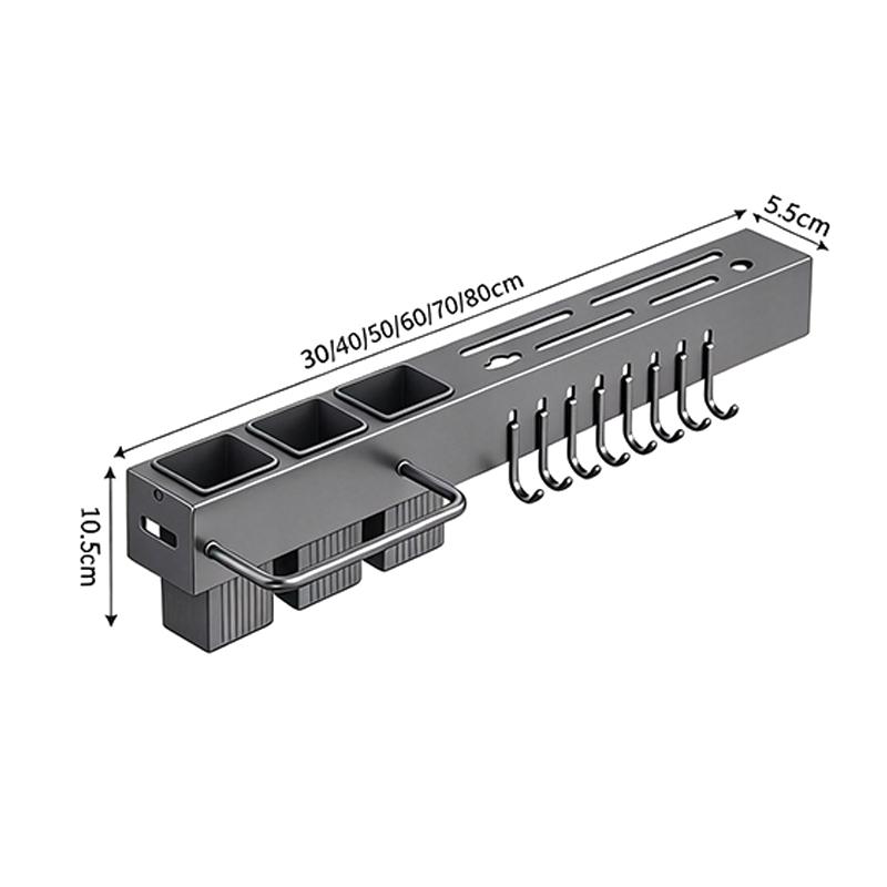 Thiened Kitchen Knife Ra Wall Mounted Chopstis Tube Storage Multi-Function Carbon Steel Kitchen Storage Organizer